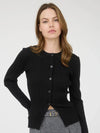 Black Knit Split Hem Cardigan