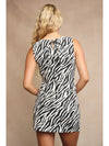Zebra Boat Neck Top